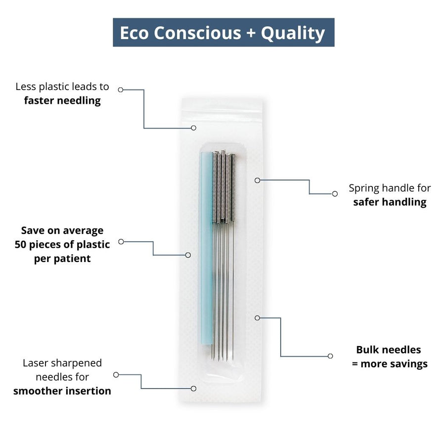 DongBang Spring Handle Acupuncture Needle - 1000 Pack